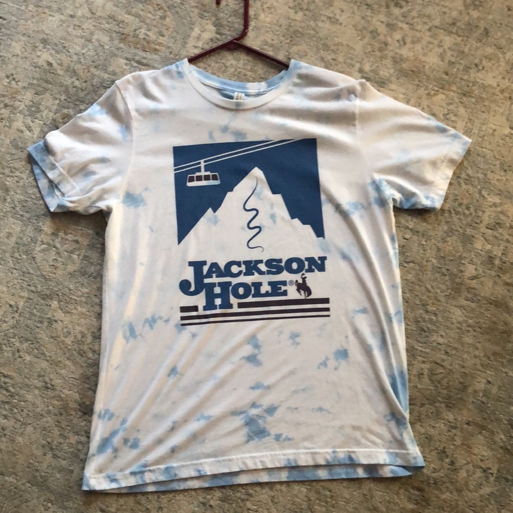 NWOT Jackson Hole sky blue t-shirt size medium